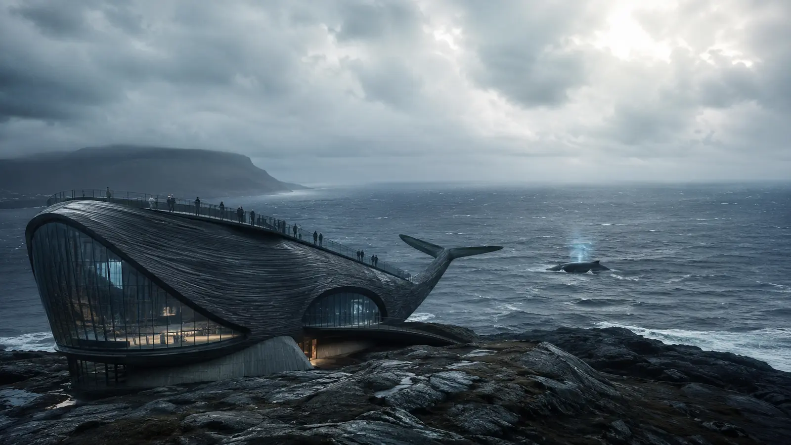 Norwegen baut ein Wal-Museum mit Aussichtspunkt aufs echte Meer