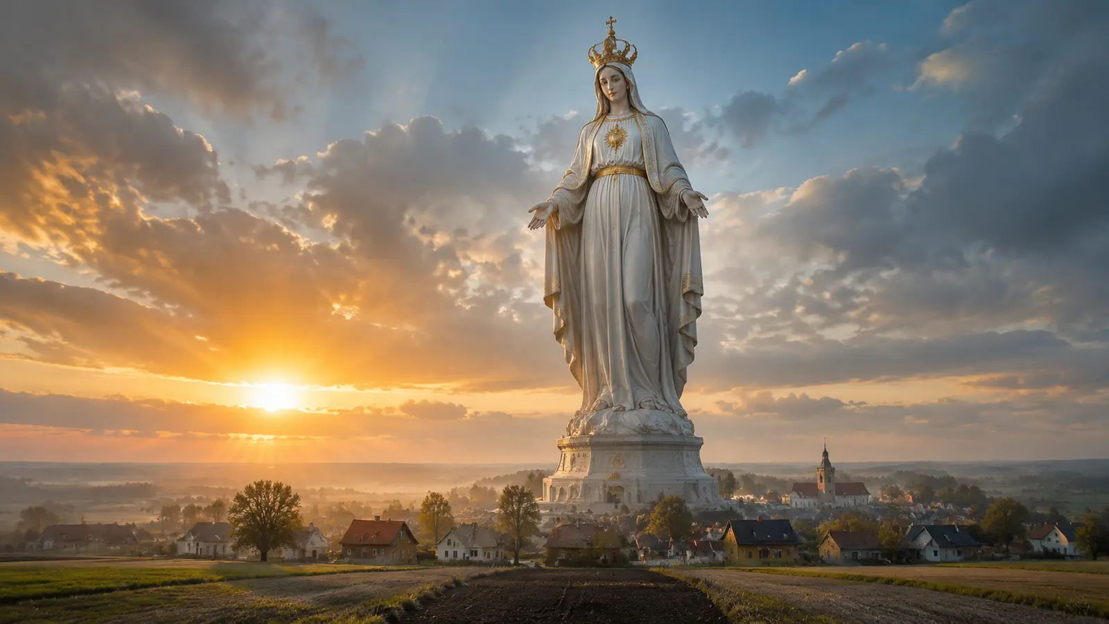Europas größte Marienstatue steht jetzt in einem polnischen Dorf